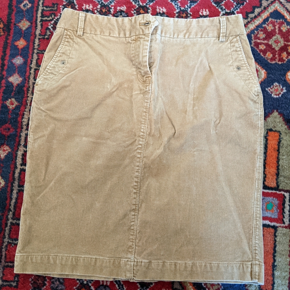 JCrew skirt tan corduroy